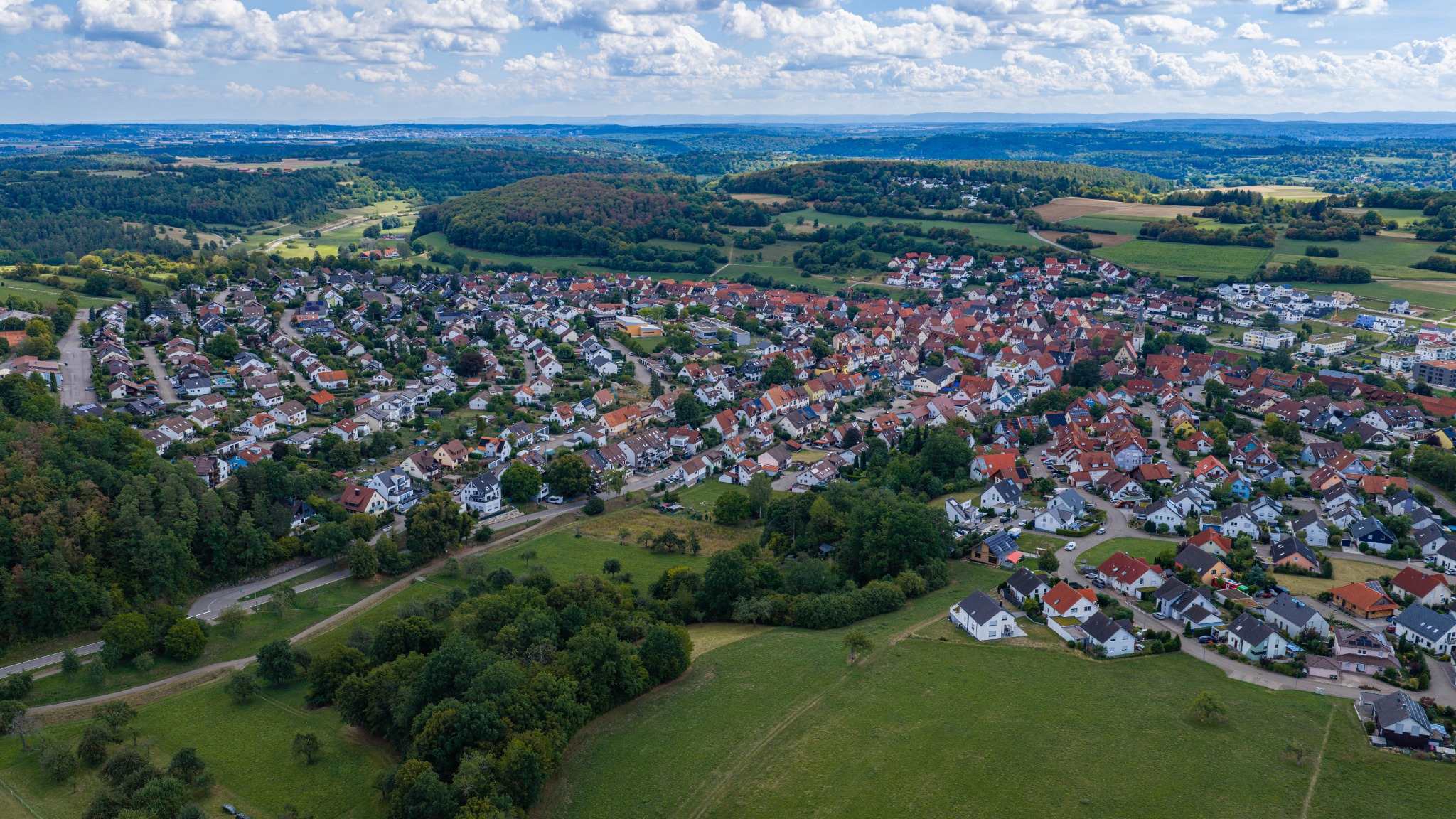 Luftaufnahme von Gechingen