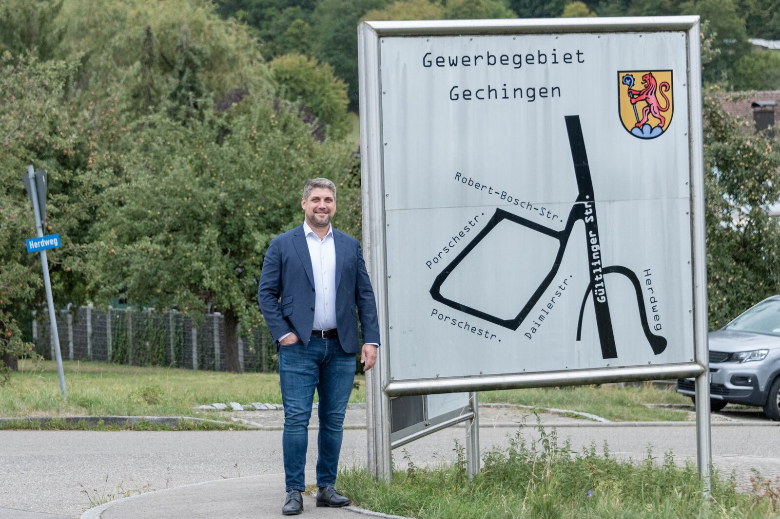 Alexander Korherr am Gewerbegebiet Gechingen